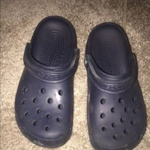 Navy crocs